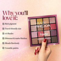Hilary Rhoda Perfection Eyeshadow Palette | Highly Pigmented Eyeshadow Palette | Matte & Shimmer Finish | Long Lasting Eyeshadow for Women | Blendable Eyeshadow | 20.8g | 16 Shades (Shade 1)