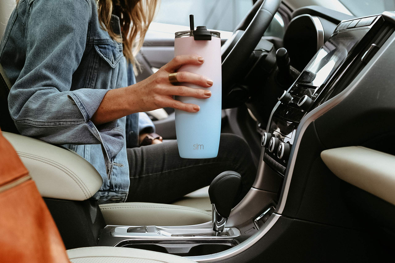 Simple Modern Travel Coffee Mug Tumbler with Flip Lid | Reusable Insulated Stainless Steel Cold Brew Iced Coffee Cup Thermos | Gifts for Women Men Him Her | Voyager Collection | 12oz | Sea Glass Sage -Sea Glass Sage