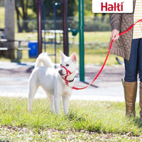 HALTI Training Leash - Multifunctional Double-Ended Dog Leash, Ideal for Anti-Pulling Dog Training. Easy to Use, Lightweight, Soft & Durable. Suitable for Puppies and Small Dogs (Size Small, Red)
