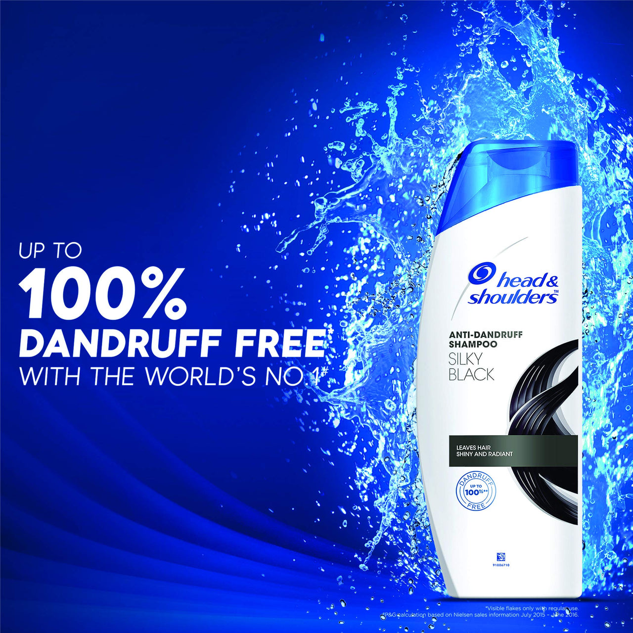Head & Shoulders , Anti Dandruff Shampoo, Silky Black, 340 ml