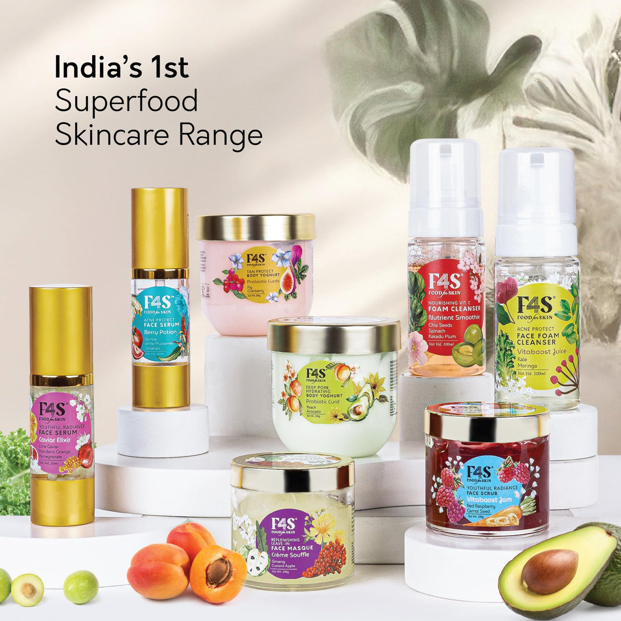 F4S FoodforSkin Body Butter For Skin, Deep Pore Hydration Yoghurt | Superfoods Avocado & Peach Moisturizer |Probiotic Ingredients |Winter Hydration, Skin Repair, Anti-ageing & Glow |All Skin-200 ml