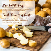 Nat Habit Raw Potato Underarm Ubtan & Scrub For Brightening, Softening, Odour Control & Remove Darkness With Tamarind & Zero Chemical (40gm X Pack Of 2)