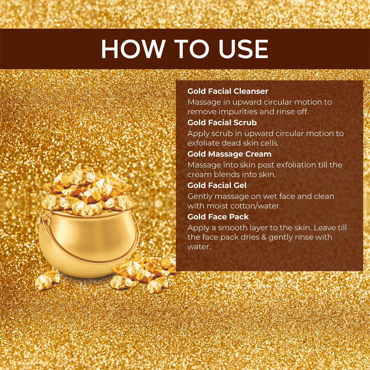 BEE ONE GOLD FACIAL KIT 125 GMS All Skin Types Skin For Women Prevents from Anti Aging Glowing Skin