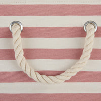 Bone Dry Pet Storage Collection Striped Paw Patch Bin, Small Rectangle, Rose