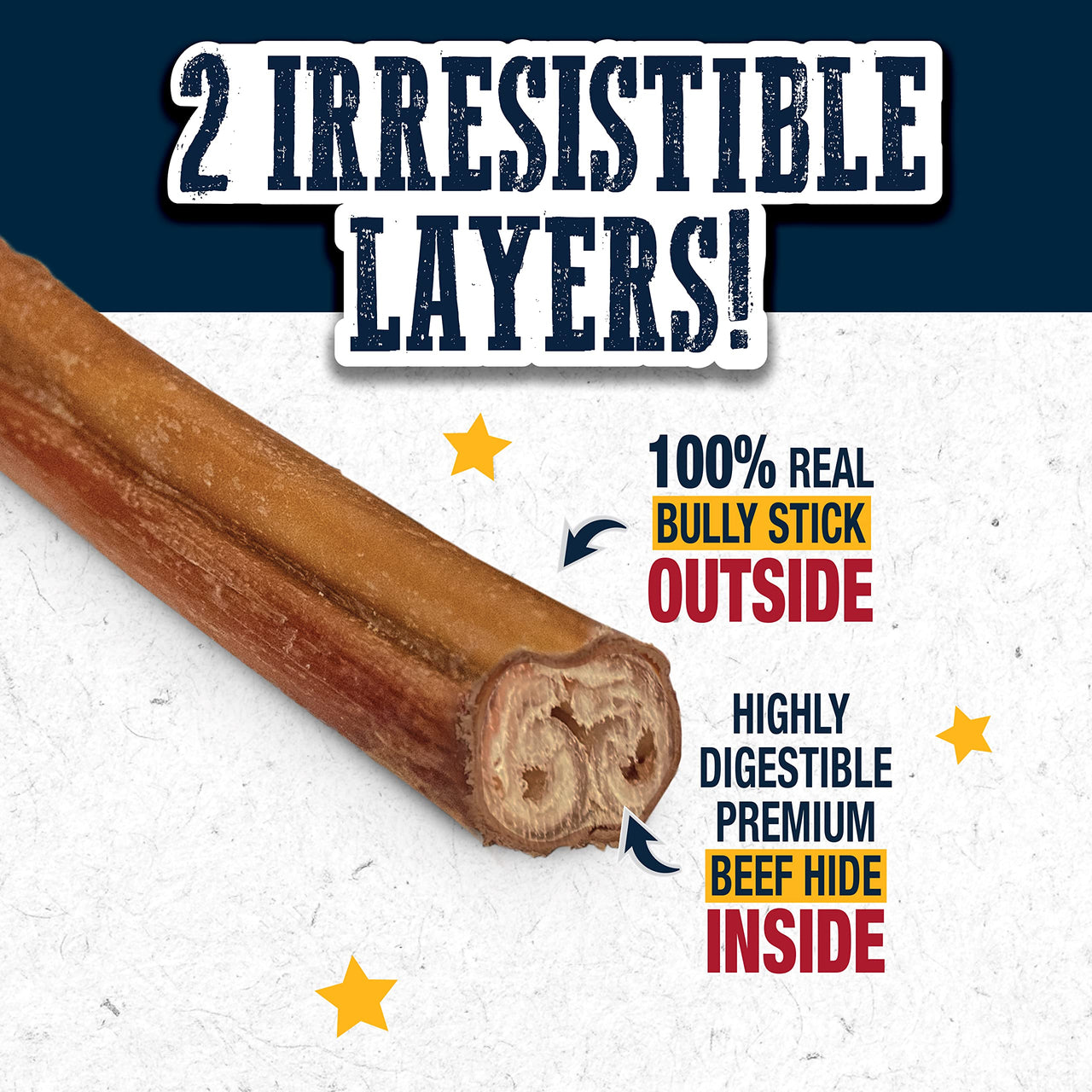 Cadet Bully Hide Sticks for Small, Medium and Large Dogs – All-Natural Beef Pizzle, High Protein, Low Fat, Long-Lasting, Grain & Rawhide-Free Dog Chews for Aggressive Chewers, Small (9 Count) Small (9 Pack)