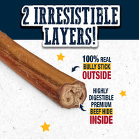 Cadet Bully Hide Sticks for Small, Medium and Large Dogs – All-Natural Beef Pizzle, High Protein, Low Fat, Long-Lasting, Grain & Rawhide-Free Dog Chews for Aggressive Chewers, Small (9 Count) Small (9 Pack)