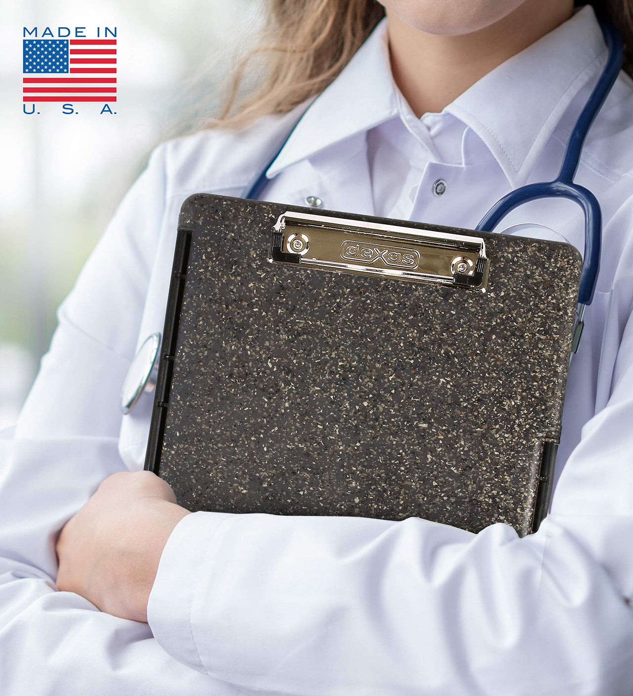 Dexas Slimcase 2 Storage Clipboard with Side Opening 12.5 x 9.5 in Heavy Granite. Organize in Style for Home, School, Work or Trades! Ideal for Teachers, Nurses, Students, Homeschooling