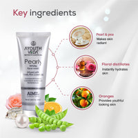 Ayouthveda Pearly White Face Wash for Glowing & Radiant Skin| Enriched With Anti-oxidants & Vitamin C| Suitable For Normal & Oily Skin| Men & Women Daily face wash(Pack Of 3-100ml each)
