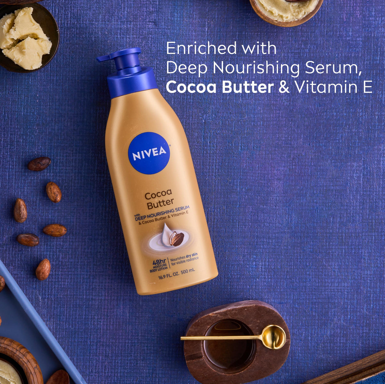 Nivea Beiersdorf Cocoa Butter Body Lotion, 16.9 oz