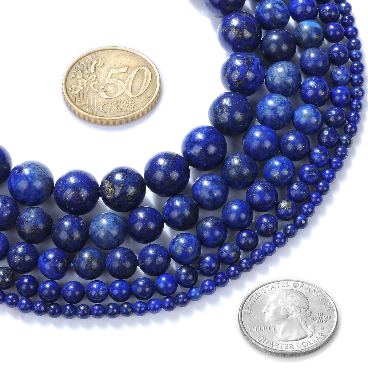 Natural Stone Beads 6mm Lapis Lazuli Gemstone Round Loose Beads Crystal Energy Stone Healing Power for Jewelry Making DIY,1 Strand 15"