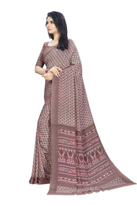 Vimla Women's  Multicolor Crepe Silk Uniform Saree with Blouse