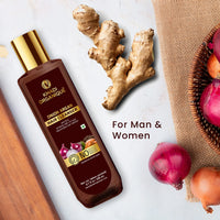 Khadi Organique Onion Argan Hair Cleanser Anti-frizz Protects With UV Rays Rejuvenates Hair Follicles 200 ML (Pack of 1)