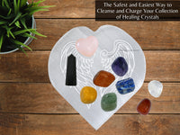 Selenite Crystal Charging Plate For Crystals And Healing Stones, 4.5