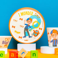 Zak Designs Blippi Kids Dinnerware Set 3 Pieces, Durable and Sustainable Melamine Bamboo Plate, Bowl, and Tumbler are Perfect For Dinner Time With Family (Blippi, TABBS) 8