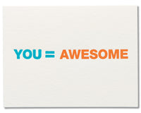 American Greetings Funny Thank You Card (You Equal Awesome)