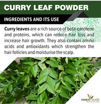 The Forest Herbs Natural Care From Nature 100% Curry Leaves Powder 200Gms (Sun Dried & Stemless) for Strong and Shiny Hair Growth