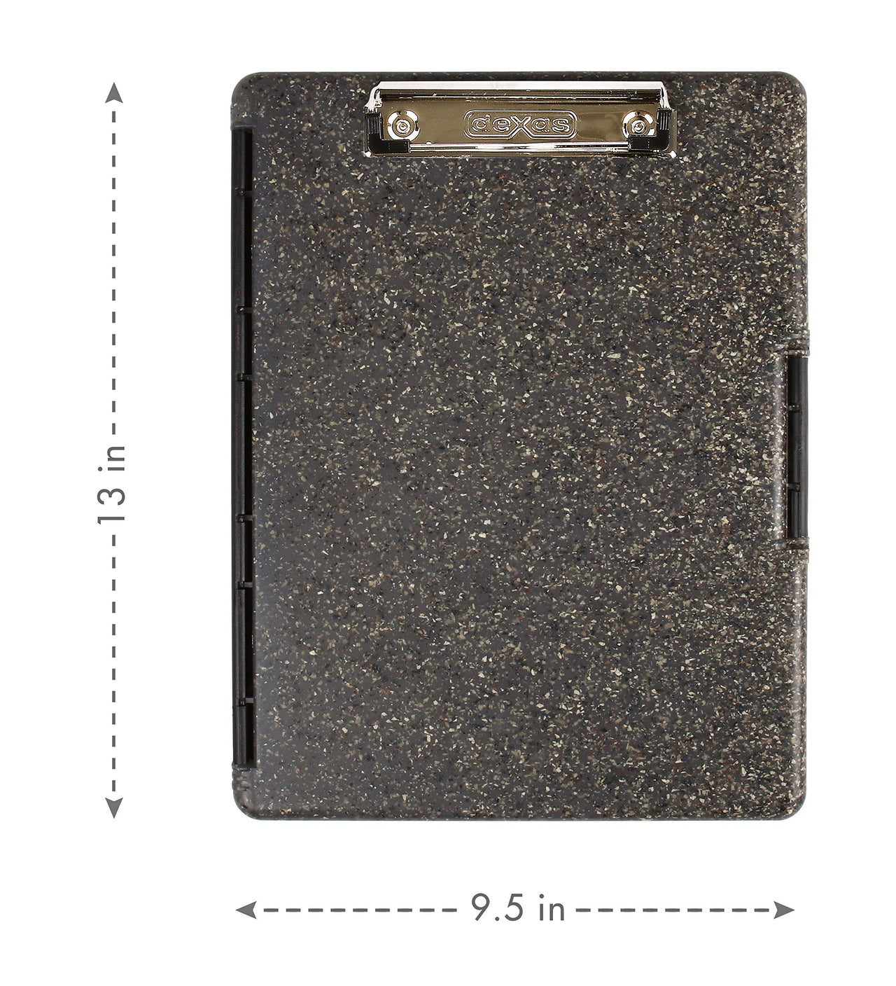 Dexas Slimcase 2 Storage Clipboard with Side Opening 12.5 x 9.5 in Heavy Granite. Organize in Style for Home, School, Work or Trades! Ideal for Teachers, Nurses, Students, Homeschooling
