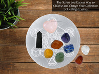 Selenite Crystal Charging Plate For Crystals And Healing Stones, 4.5
