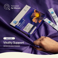 Bloom Vitality Support Water Soluble Powder | 20 Easy Pour Sticks (Pack of 1) | Unique Blend of Fenugreek Extract + L-Arginine | Stress Relief & Relaxation
