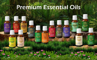 Exotic Aromas Essential Oil Pack of 15 Lavender Rose Sandalwood Jasmine Orange Rosemary Lemongrass Ylang Ylang Tea Tree Peppermint Eucalyptus Lemon Frankincense Vanilla Citronella