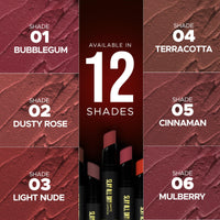 Hilary Rhoda Slay All Day Matte Lipstick | Transfer-proof & Smudge-proof | Long-Lasting & Premium Creamy Lipstick | Waterproof & Vibrant Colour lipstick | 2.6g (Dark Red - Shade 11)
