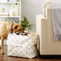 Bone Dry Pet Storage Collection Paw and Bone Print, Large Rectangle, 17.5x12x15