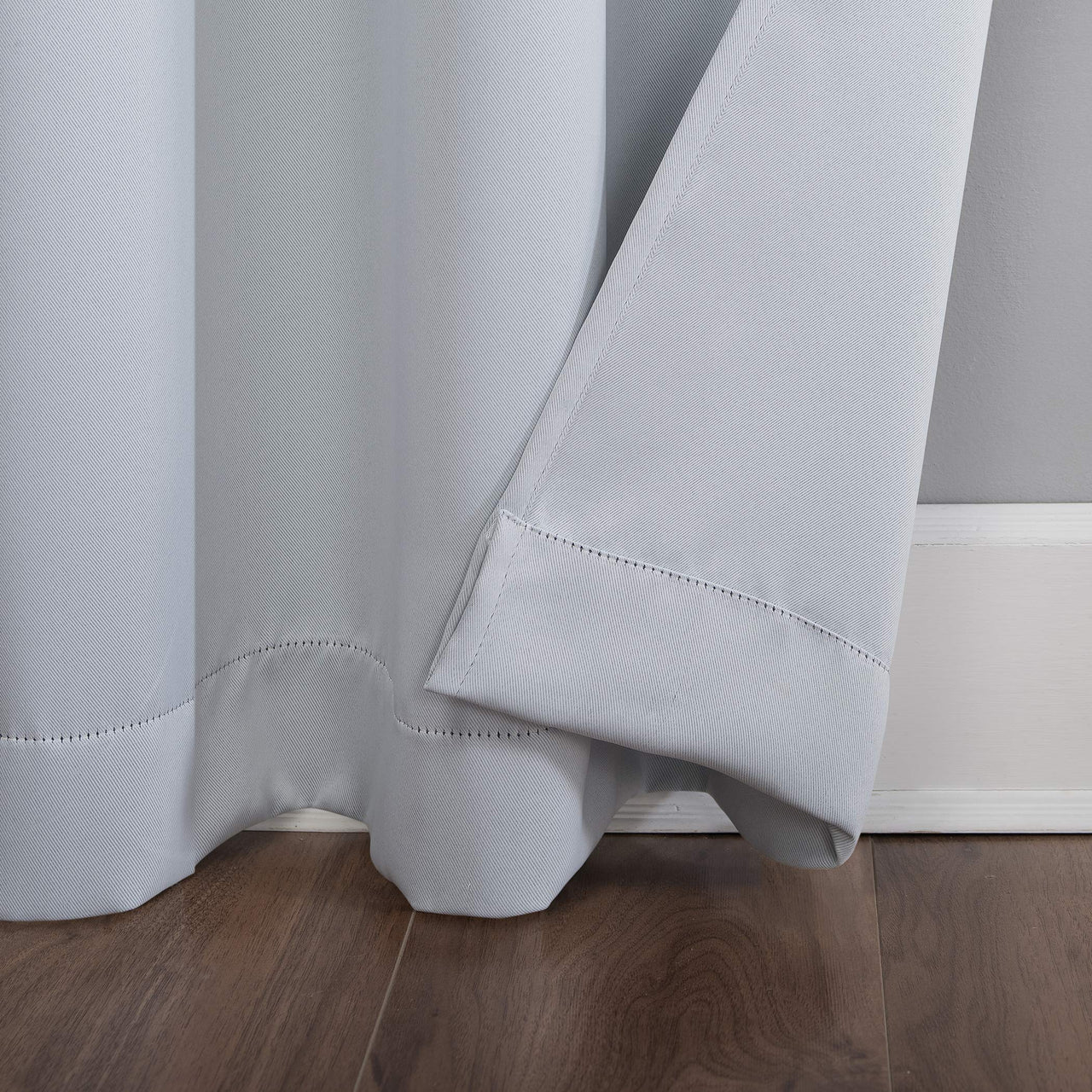 Sun Zero Easton Energy Saving Blackout Rod Pocket Curtain Panel, 40" x 63", Dove White