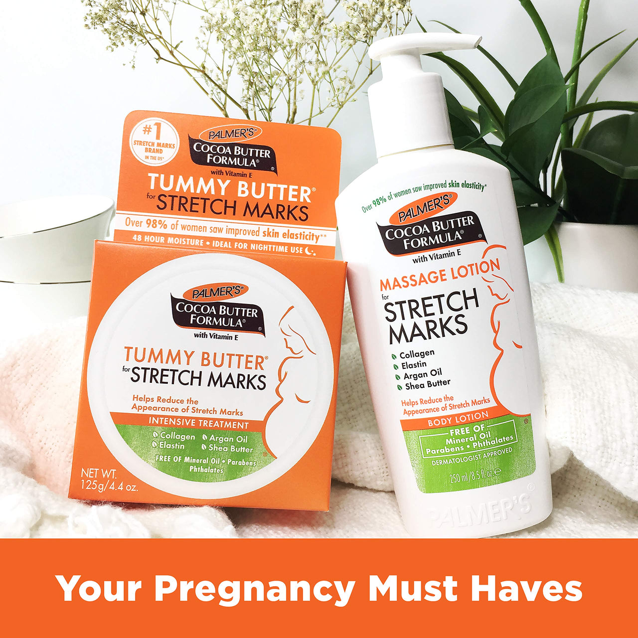 Palmer's Cocoa Butter Formula Massage Lotion for Stretch Marks, 250ml (Pack of 2)
