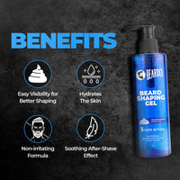 Beardo Beard Shaving Gel, 110ml | 3riple Action Transparent Shaving Gel for Men | Shaving gel with Anti-Redness, Calming, Intense Cooling | Suitable for Sensitive Skin