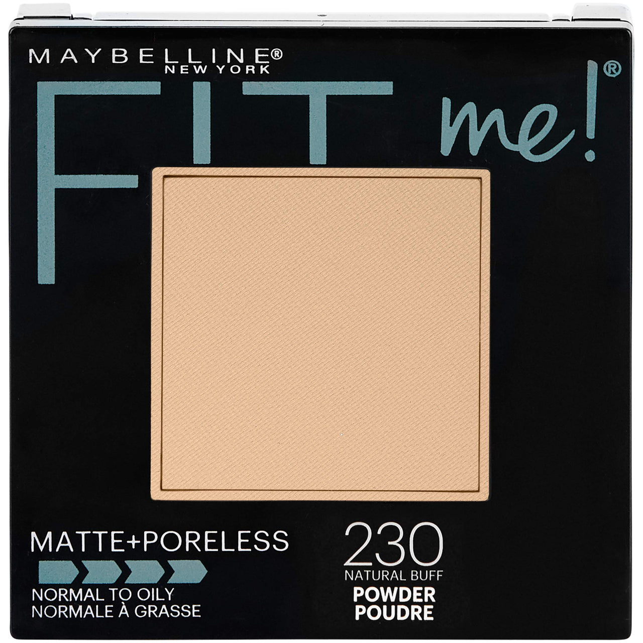 Maybelline New York Fit Me Matte Poreless Powder, 230 Natural Buff, 8.5g and Maybelline New York Hypercurl Mascara Waterproof, Black, 9.2ml