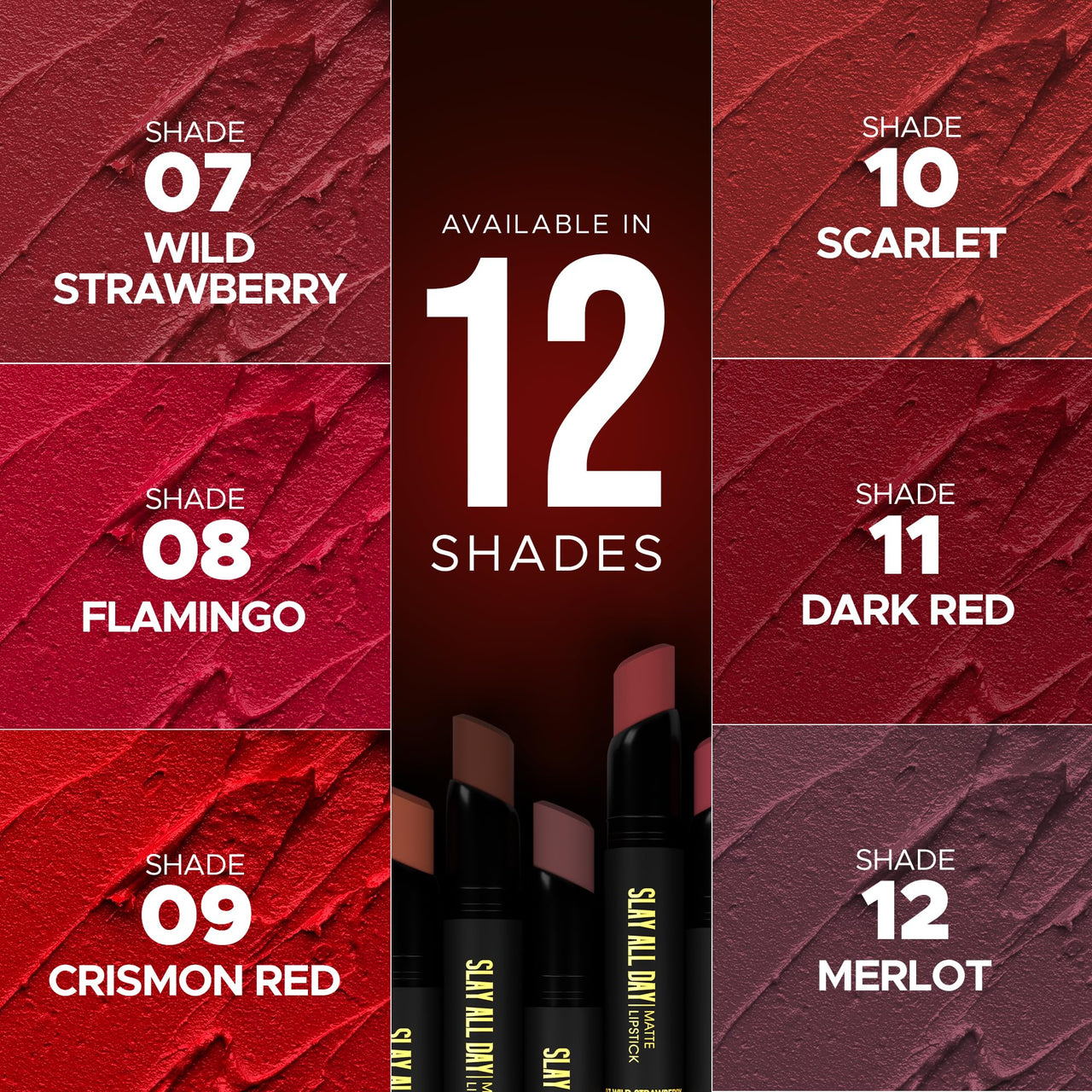 Hilary Rhoda Slay All Day Matte Lipstick | Transfer-proof & Smudge-proof | Long-Lasting & Premium Creamy Lipstick | Waterproof & Vibrant Colour lipstick | 2.6g (Cinnamon - Shade 05)