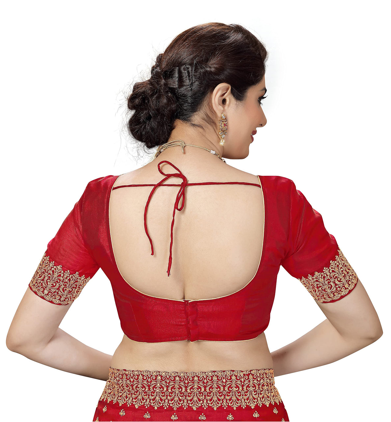 PANASH TRENDS Women's  Heavy Embroidered Silk Saree Women