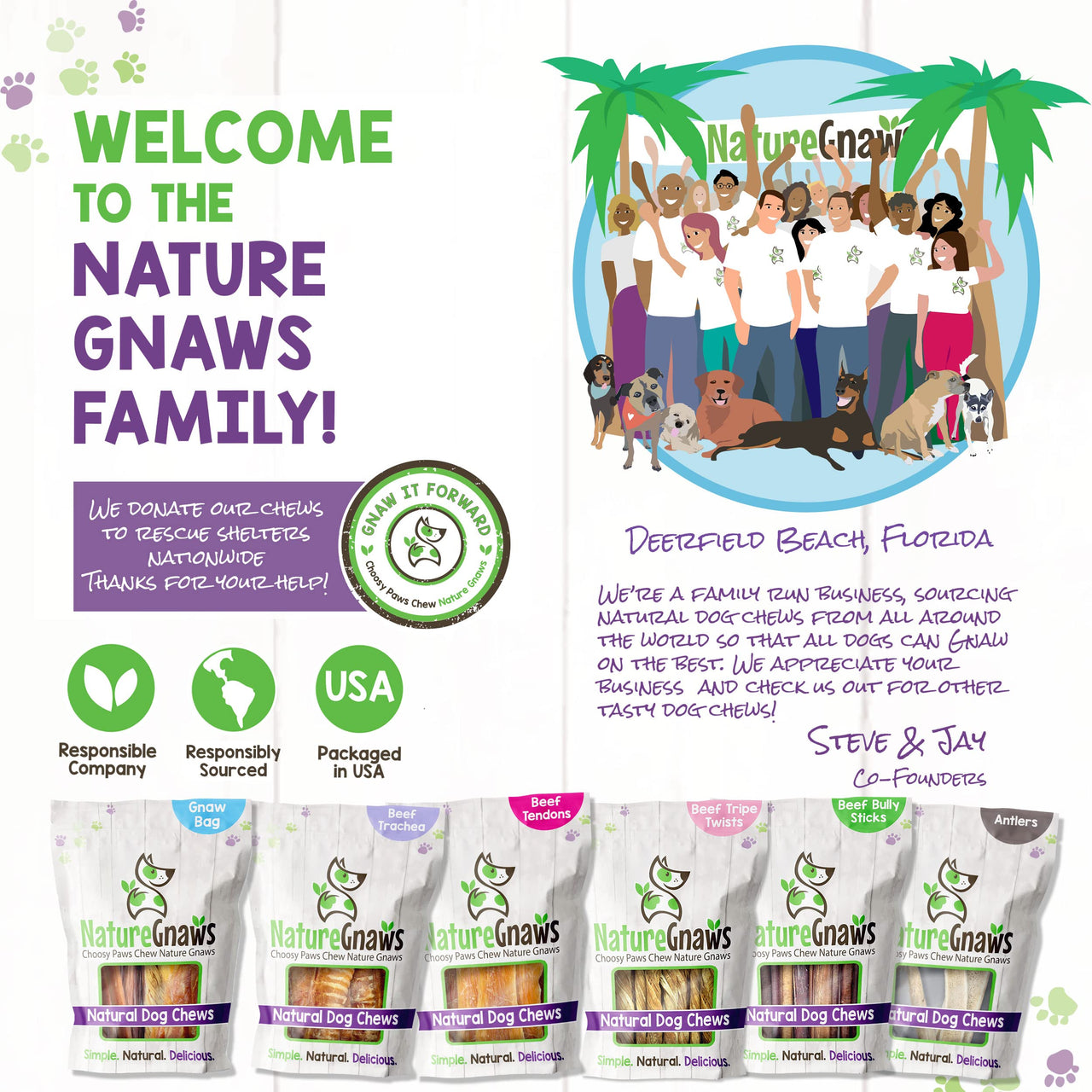 Nature Gnaws Braided Gnaws for Dogs - Premium Natural Beef Dog Chew Treats - Combo of Bully Sticks, Gullet Jerky and Tripe Twists - Rawhide Free 12 Count (Pack of 1)