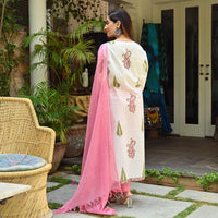 Royal Export Women's  All Over Floral Printed Salwar Suit Set