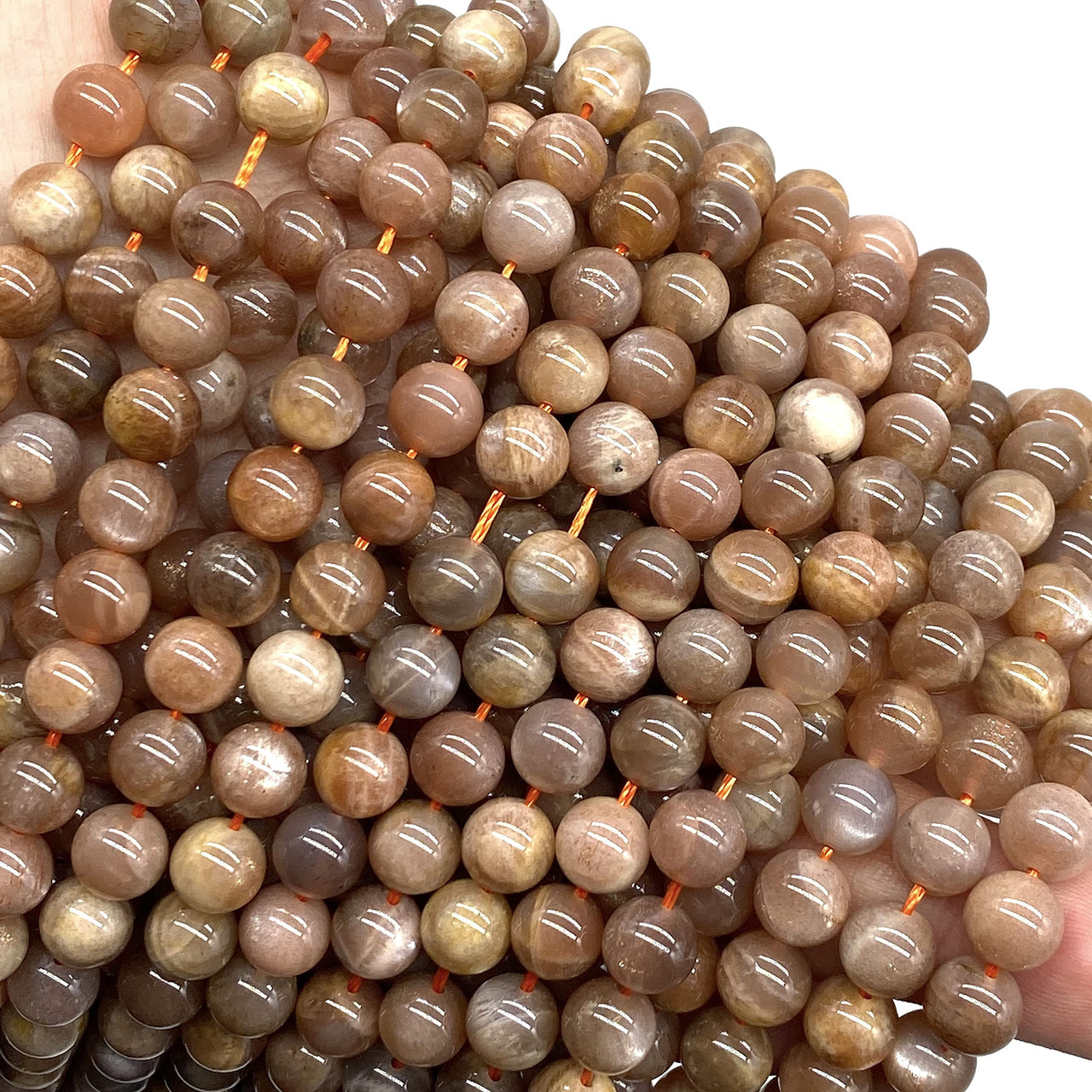 ABCGEMS Madagascan Rainbow Moonstone (Gorgeous Shimmery Overtones) Healing Energy Crystal Stone Ideal for Bracelet Necklace Ring DIY Jewelry Making Men Women Smooth Round Tiny 6mm Rainbow Moonstone (From Madagascar)