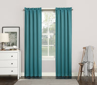 Sun Zero Easton Energy Saving Blackout Rod Pocket Curtain Panel, 40