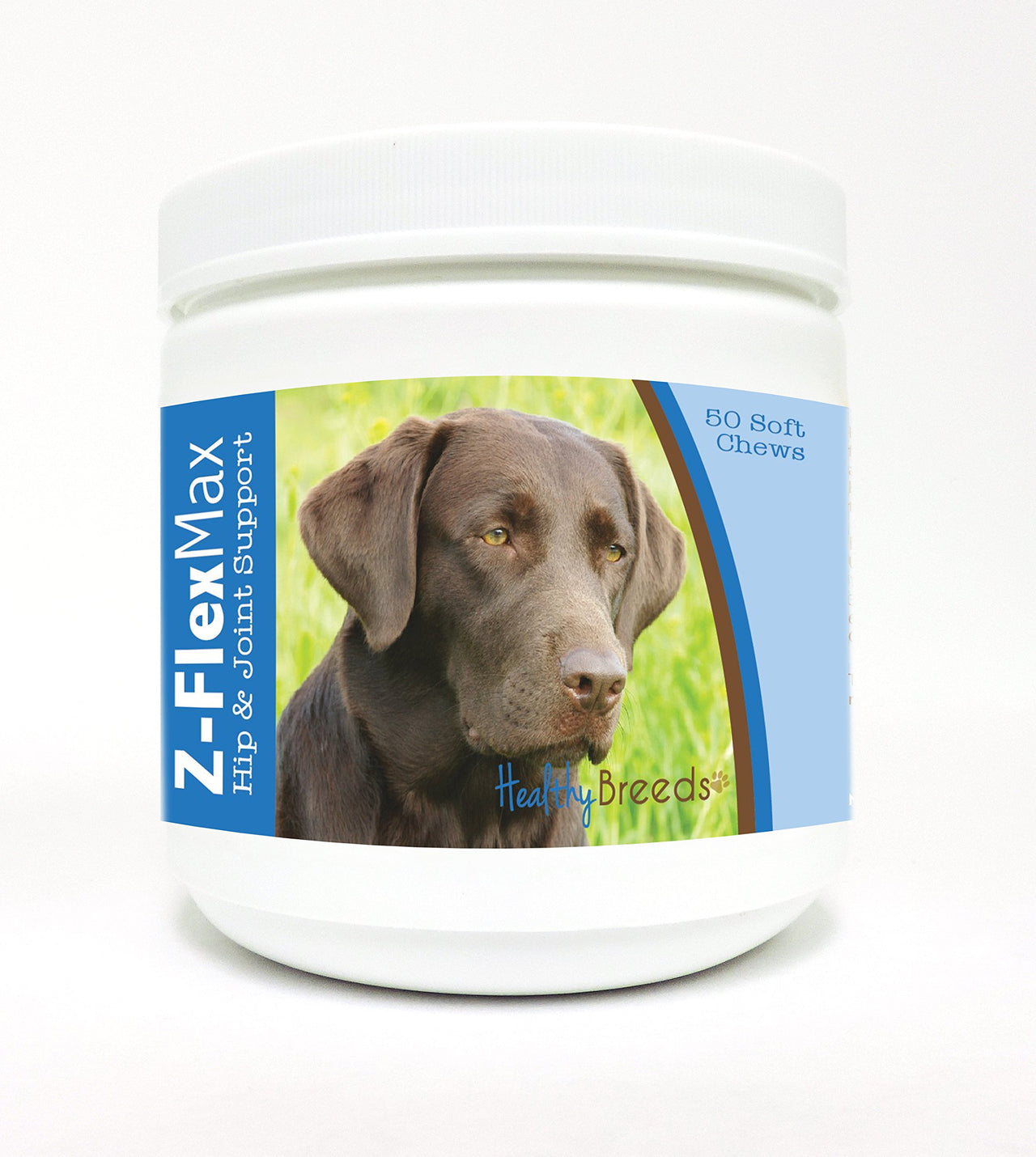 Healthy Breeds Labrador Retriever Z-Flex Max Hip and Joint Soft Chews 50 Count 50 Ct Labrador Retriever, Chocolate