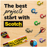 Scotch Double Sided Tape with Tape Dispenser, Office and School Supplies for Arts and Crafts, Alternative to Scrapbooking Tape, 0.75 in. x 500 in., 6 Tape Rolls with 6 Tape Dispensers