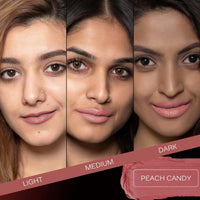 FACES CANADA Festive Glam - Weightless Matte Lipstick Pack of 2 - Buff Nude & Peach Candy (4.5gx2) | Highly Pigmented Lip Color | Smooth One Stroke Glide | Moisturizes & Hydrates Lips