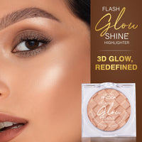 Hilary Rhoda Flash Glow Shine Highlighter | Rich Colour Payoff | Superfine Particles | 3D Reflective Glow | Blends Flawlessly -7g (Gold Shine -Shade 04)