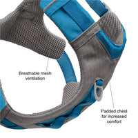 Kurgo Dog Harness for Medium, & Small Active Dogs, Pet Hiking Harness for Running & Walking, Everyday Harnesses for Pets, Reflective, Journey Air, Red/Grey 2018, Large