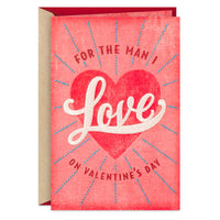 Hallmark Valentine's  Day Romantic Card for Husband or Boyfriend (Embroidery Heart) Valentine's  Day, Man I Love Heart