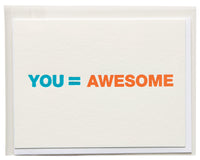 American Greetings Funny Thank You Card (You Equal Awesome)