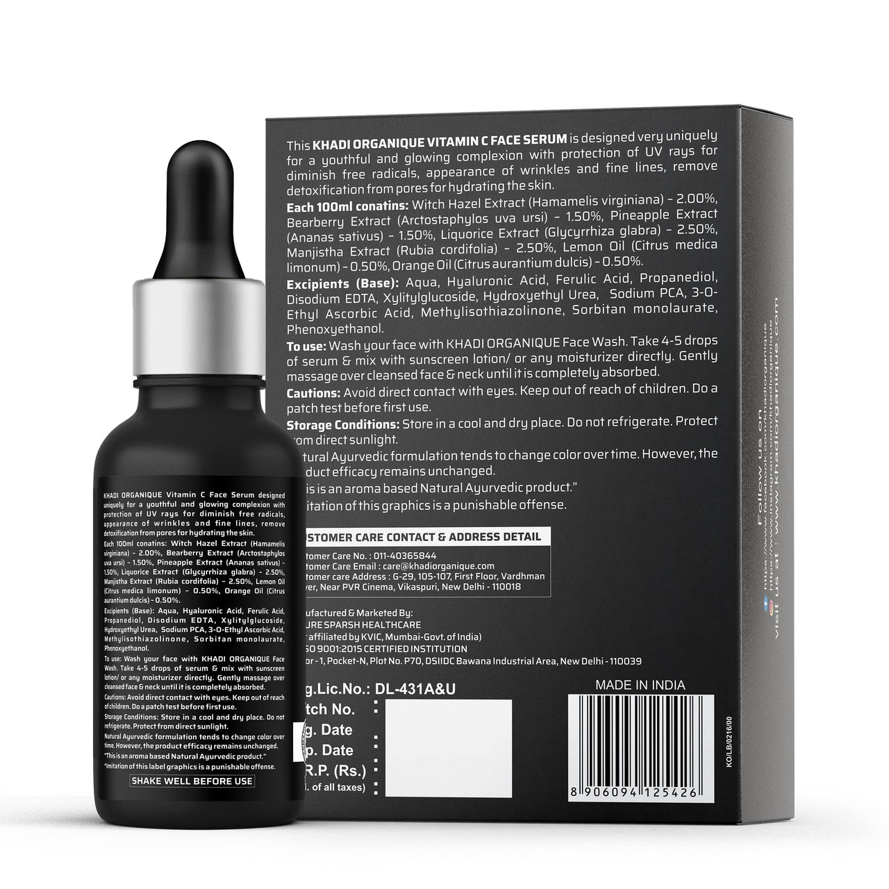 Khadi Organique Vitamin C Face Serum For Glowing Skin - 30ML