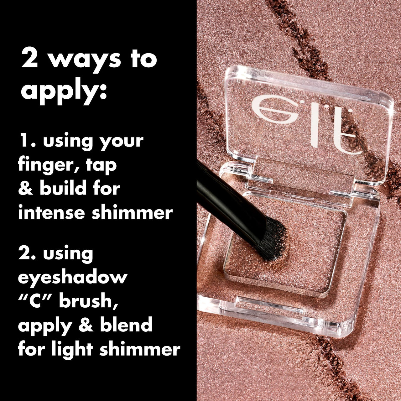e.l.f. Fine As Fleck Glitter Eyeshadow, Long-Lasting Sheer Eye Makeup With A Shimmer Finish, Soft, Smooth Formula, Vegan & Cruelty-Free, Pop Off Pink