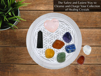 Selenite Crystal Charging Plate For Crystals And Healing Stones, 4.5