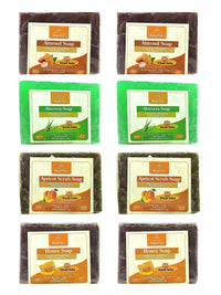 Khadi Pure Almond, Aloe Vera, Apricot & Honey Soap, 125 g (Pack of 8)