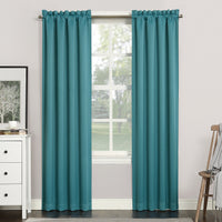 Sun Zero Easton Energy Saving Blackout Rod Pocket Curtain Panel, 40
