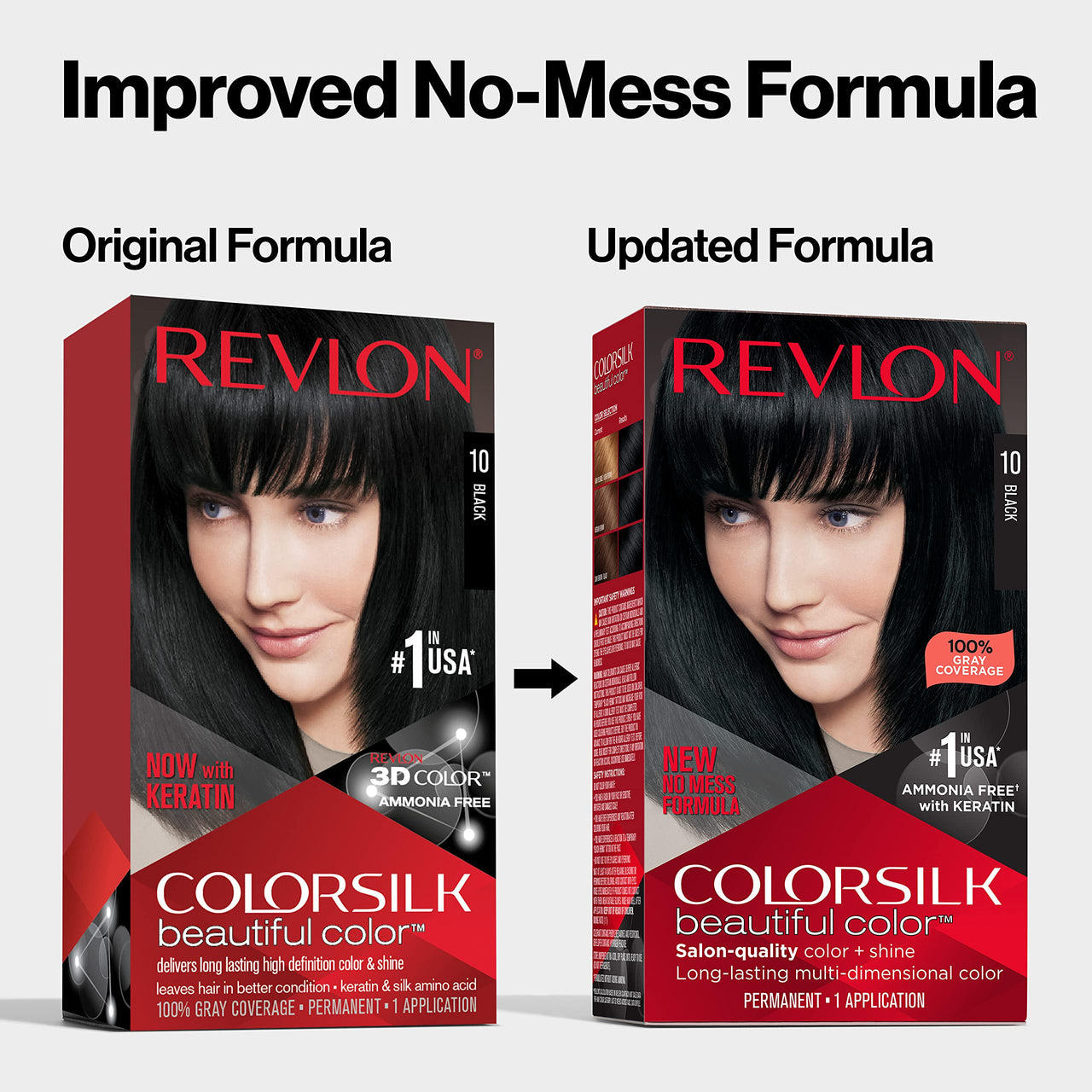 Revlon Colorsilk Beautiful Color, Permanent Hair Color with Keratin, 40ml + 40ml + 11.8ml - 20 Brown Black (Pack of 1)