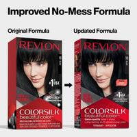 Revlon Colorsilk Beautiful Color, Permanent Hair Color with Keratin, 40ml + 40ml + 11.8ml - 20 Brown Black (Pack of 1)